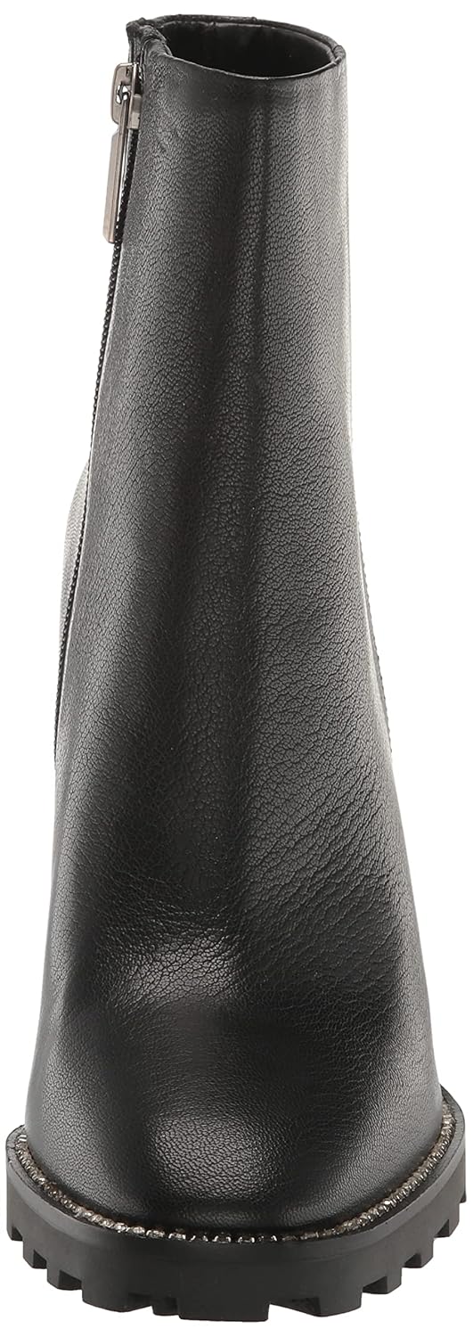 Karl Lagerfeld Paris Women's Leather Peppy Lug-Sole Zip-up F...