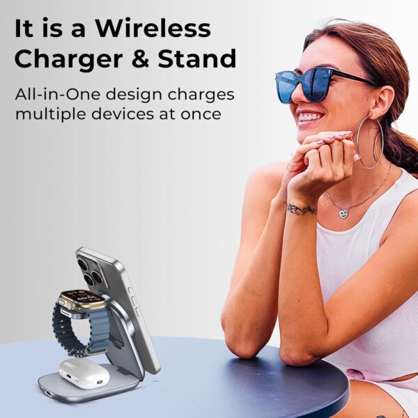 Glassology magsafe 3 in 1 22.5W Wireless Charger Compatible ...