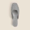 Metro Women's Silver Slip On closure Ethnic - Mojaris with B...