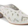 JM LOOKS Women Rhinestone Embellished Block Heels Slip-On Po...