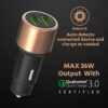 Duracell 36W Fast Car Charger Adapter with Dual USB Port. Qu...