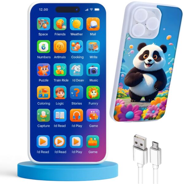 611y5MDn09L._SL1080_.jpg Mini Explorer Educational Flash Cards Phone Toy for Kids | R...