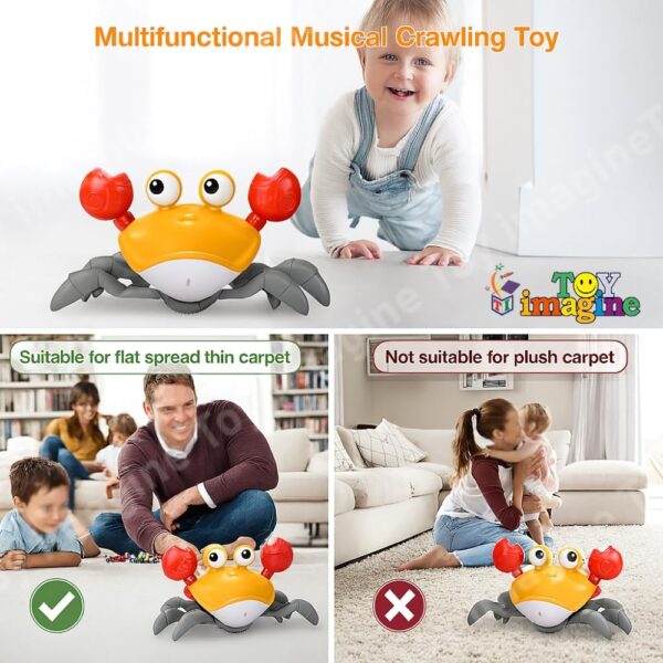 Toy Imagine Crawling Crab Baby Toy – Smart Sensor Musical Tu...