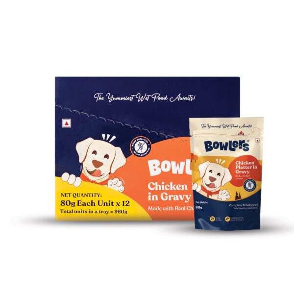 Bowlers Adult Wet Dog Food | Chicken Platter in Gravy |80 GM...