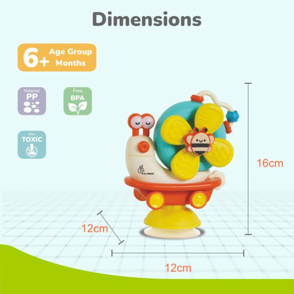 61QaRQ0wHGL._SL1500_.jpg R for Rabbit Orapple Spinster Toy for Baby 5-in-1 Suction Sp...