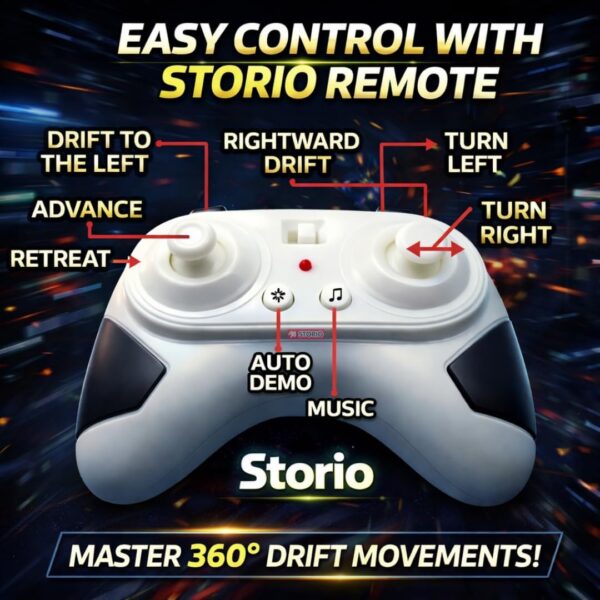 Storio 4x4 RC Rechargeable Remote Control Drift Stunt Car To...