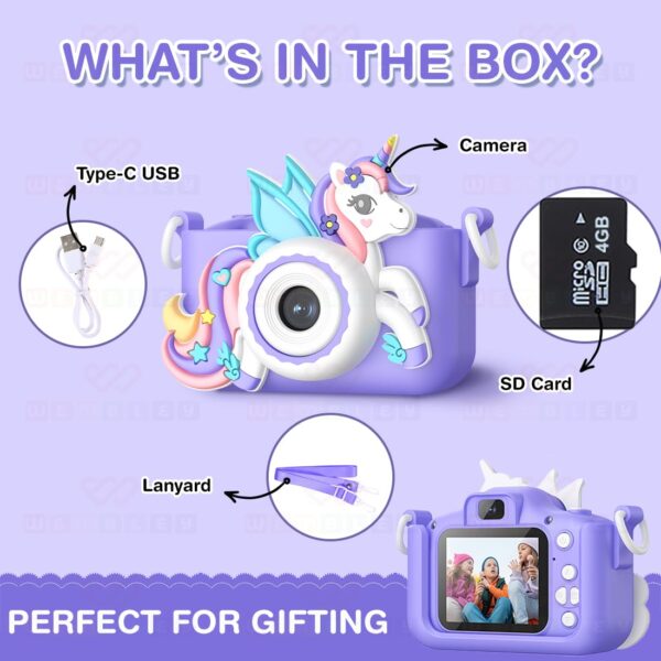 Wembley Kids Digital Camera Compact Unicorn Design Selfie Ca...