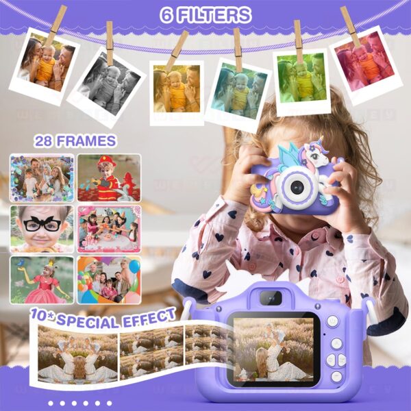 Wembley Kids Digital Camera Compact Unicorn Design Selfie Ca...