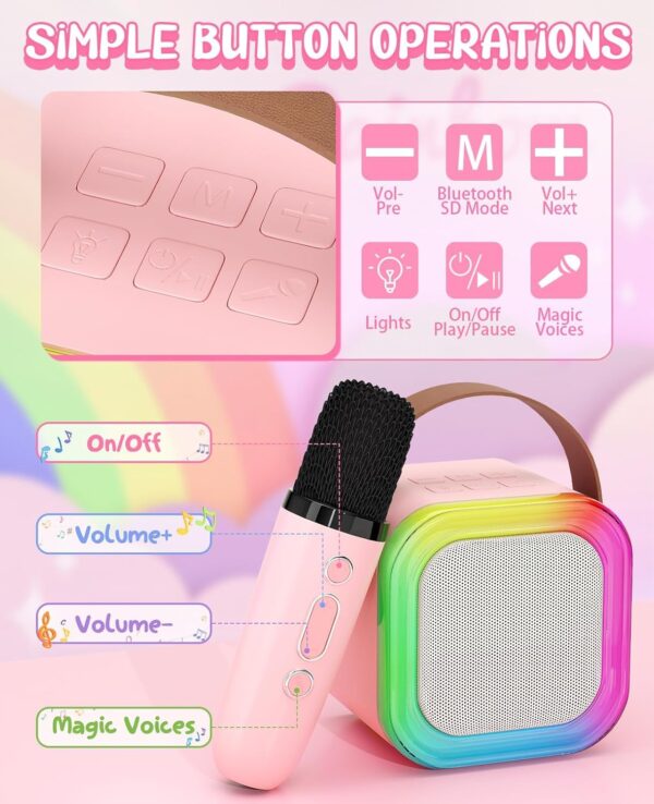 711-ehQwlvL._SL1500_.jpg Niwlix Mike for Kids with Speaker Wireless Mini Portable Blu...