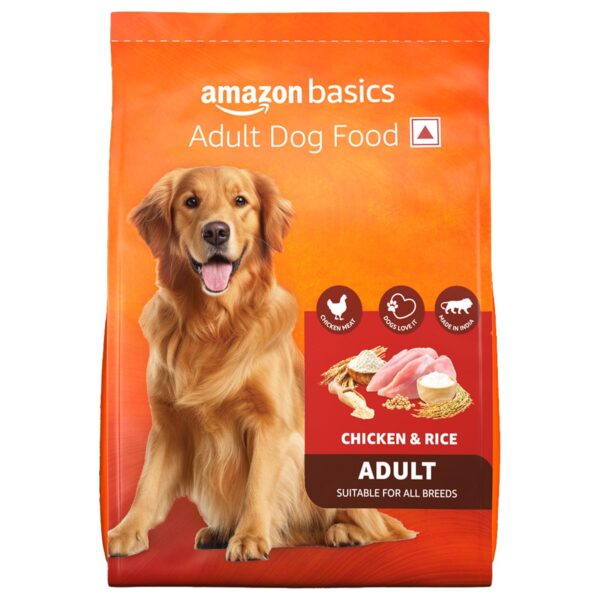 714gwTY2MrL._SL1500_.jpg Amazon Basics Dry Dog Food | 5 Kg | Chicken & Rice | with Re...