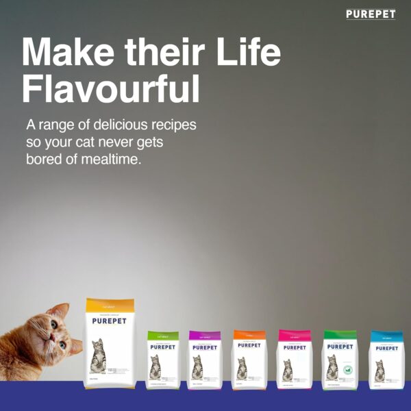 Purepet Adult Dry Cat Food Sea Food Flavour, 1 kg Pack
