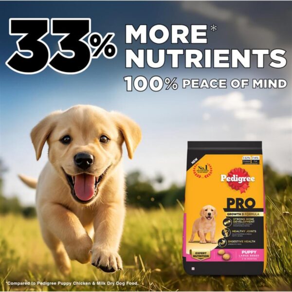 71BtEYNFAtL._SL1200_.jpg Pedigree PRO Puppy Large Breed, 3 kg Dry Dog Food, Vet Trust...