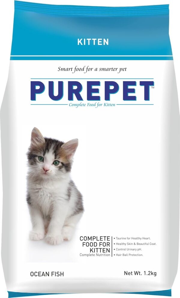 Purepet Kitten Dry Cat Food 1.2kg | Ocean Fish Flavour | Sup...