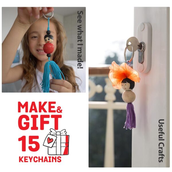 71aZEVcHThL._SL1500_.jpg Chalk and Chuckles Keychain Dolls – Art and Craft Kit for Gi...