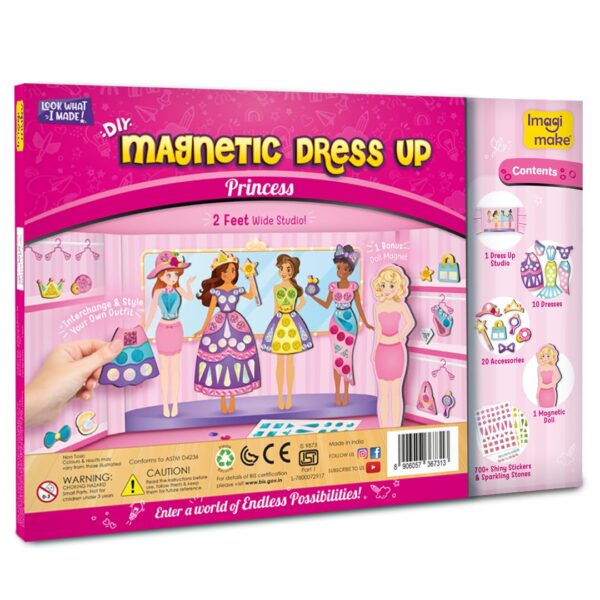 Imagimake DIY Magnetic Dress-Up Princess |Pretend Play Toys ...