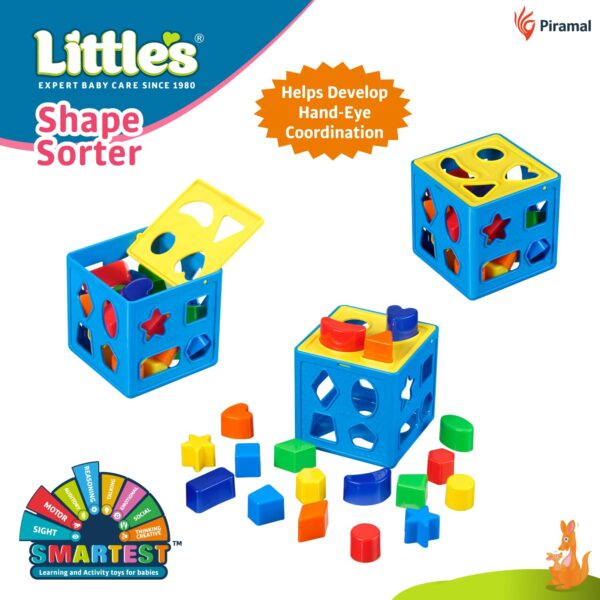 71hx94RtTZL._SL1500_.jpg Little's Shape Sorter Cube | Shape Sorter Toys for Kids | 24...