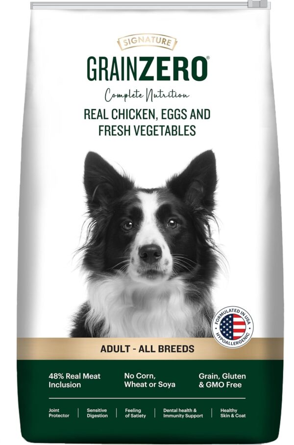 Grain Zero Adult Dry Dog Food 3kg | Real Chicken, Egg & Vege...