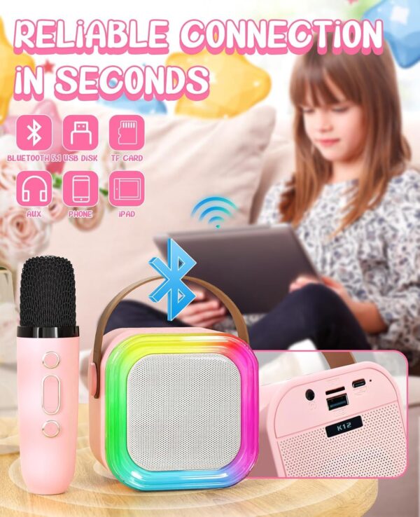 71l4A8Bm8wL._SL1500_.jpg Niwlix Mike for Kids with Speaker Wireless Mini Portable Blu...