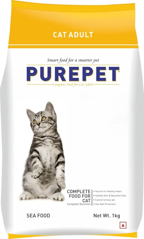 Purepet Adult Dry Cat Food Sea Food Flavour, 1 kg Pack