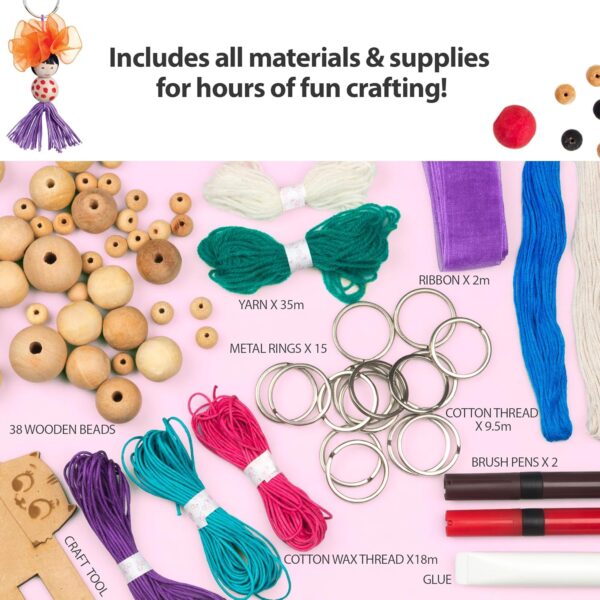 816BO10moXL._SL1500_.jpg Chalk and Chuckles Keychain Dolls – Art and Craft Kit for Gi...