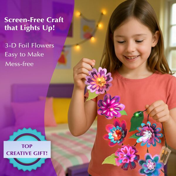 Chalk and Chuckles Flower Lights – DIY Foil Art Craft Kit fo...