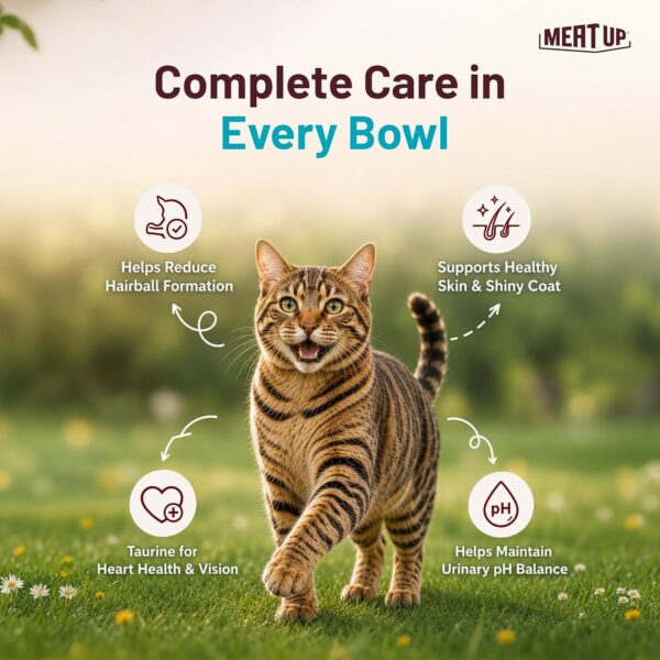 81NsjQS9LcL._SL1500_.jpg Meat Up Adult Dry Cat Food(2 x 1.2Kg Free), Total 2.4Kg | Tu...