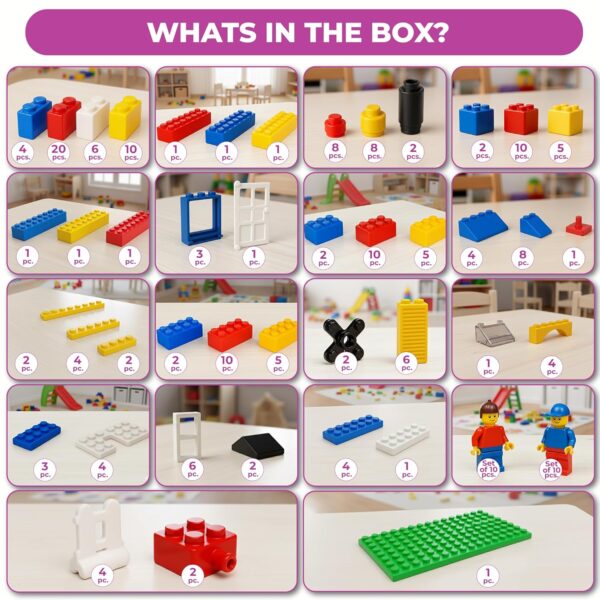 81OP8FjHLoL._SL1500_.jpg TOYZTREND Expert Master Building Blocks for Kids, 200 Interl...
