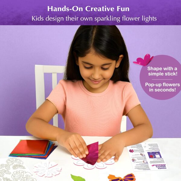 Chalk and Chuckles Flower Lights – DIY Foil Art Craft Kit fo...
