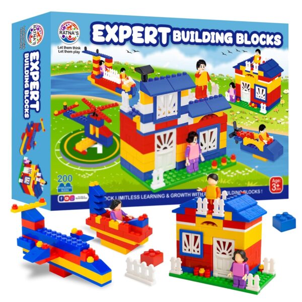 81SM2h3rWQL._SL1500_.jpg TOYZTREND Expert Master Building Blocks for Kids, 200 Interl...