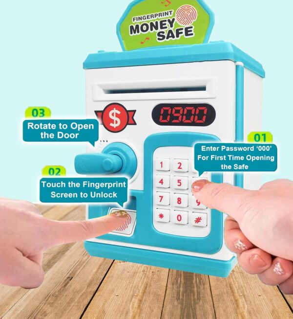 VGRASSP Money Safe Piggy Bank Toy for Kids with Number Passw...