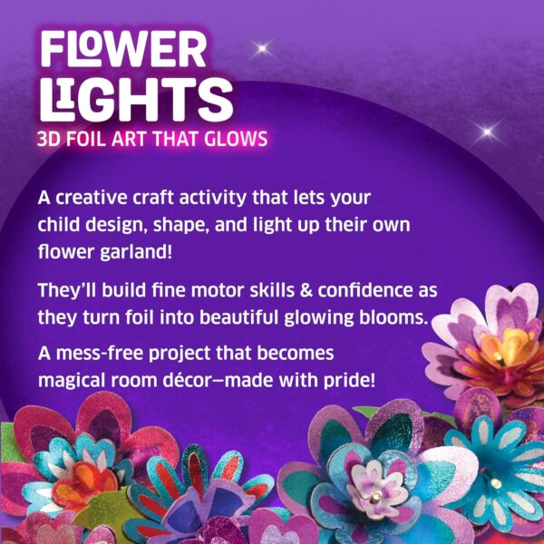 Chalk and Chuckles Flower Lights – DIY Foil Art Craft Kit fo...