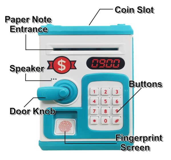 VGRASSP Money Safe Piggy Bank Toy for Kids with Number Passw...