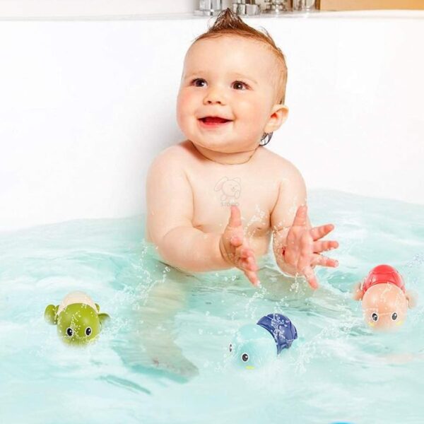 6117vCSfn-L._SL1080_.jpg Storio Cute Swimming Baby Water Turtle Bath Toys for Toddler...