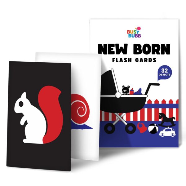 612Eo-AovwL._SL1500_.jpg High Contrast Flash Cards for Kids | 32 Objects for Visual S...