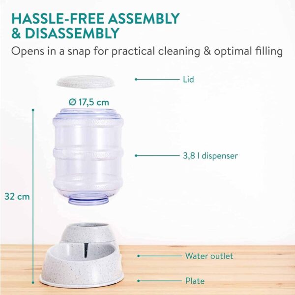 612GHBcLeGL._SL1500_.jpg Divik Pet Feeder Food Dispenser Station - Replenish Pet Food...