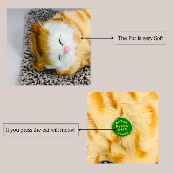 612OEC5z-4L._SL1080_.jpg Cute Sleeping Cat Soft Toy with Meow Sound,Cushion for Car D...