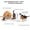 Pet Double Bowl Feeder with Automatic Water Bottle - Multifu...