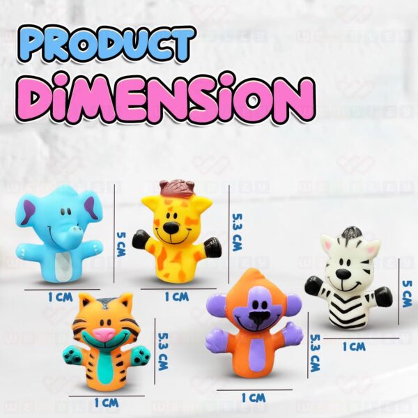 61DlvhmhK9L._SL1100_.jpg Wembley 5 Pcs Jungle Animal Finger Puppet Toy for Kids,Mini ...