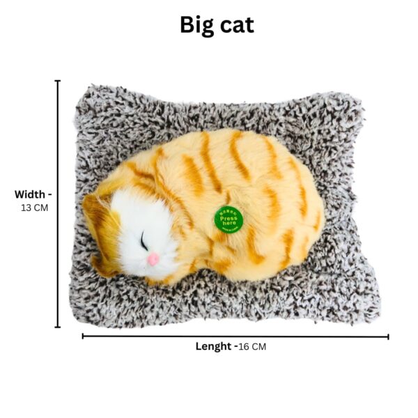 61EJpUeGRL._SL1080_.jpg Cute Sleeping Cat Soft Toy with Meow Sound,Cushion for Car D...