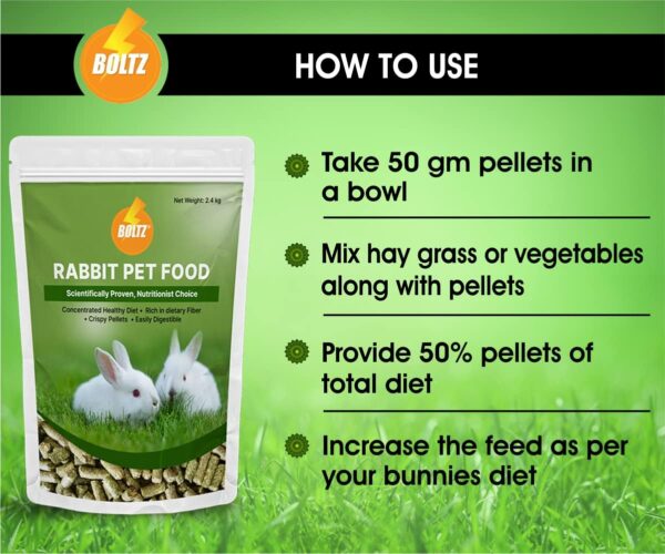 Boltz Premium Adult Pellet Rabbit Food, Nutritionist Choice ...