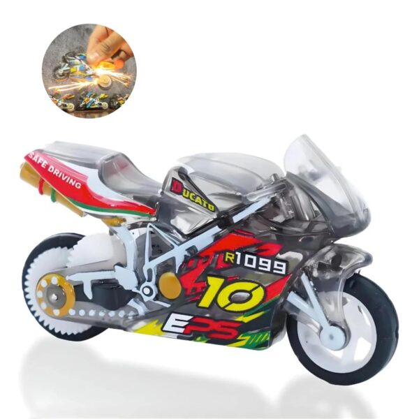 Sparkling Stunt Bike Toy Keychain for Kids, Mini Motorcycle ...