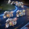 Sparkling Stunt Bike Toy Keychain for Kids, Mini Motorcycle ...