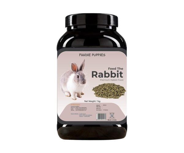 61mZCkhkiL._SL1500_.jpg Foodie Puppies Rabbit Food Dry Pellets 1Kg, Highly Premium N...
