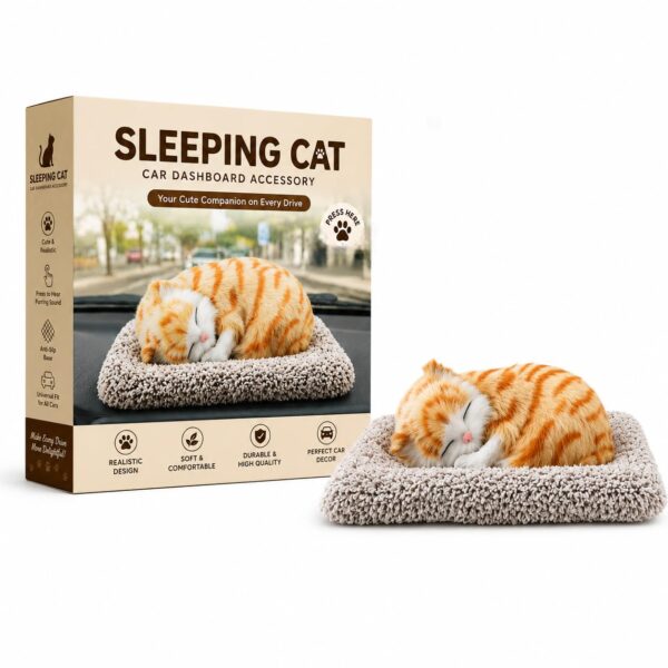 61omZek3KZL._SL1254_.jpg Cute Sleeping Cat Soft Toy with Meow Sound,Cushion for Car D...