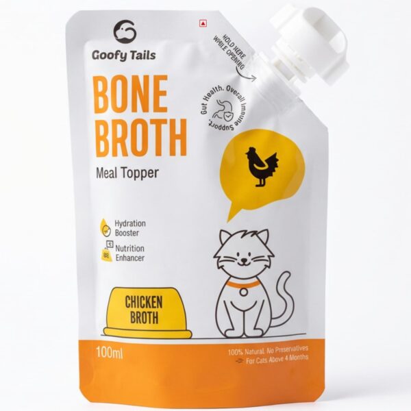 61rpRKC9frL._SL1500_.jpg Goofy Tails Chicken Bone Broth for Cats 100 ml (100ml X 1 Pa...