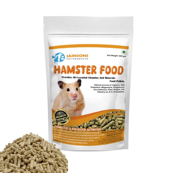 JAINSONS PET PRODUCTS Hamster Food | 900g Balanced Pellet Mi...