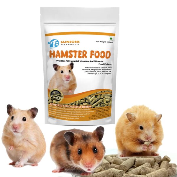 JAINSONS PET PRODUCTS Hamster Food | 900g Balanced Pellet Mi...