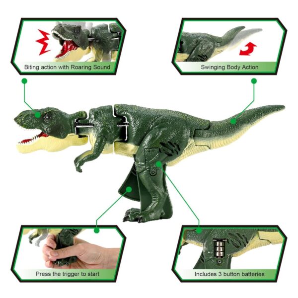 711rjgWxRxL._SL1500_.jpg VGRASSP Roaring & Head Swinging Dinosaur Toy for Kids with L...