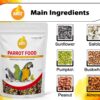 BOLTZ Food for Big Parrot, African Grey, Sun Conure, Macaw, ...