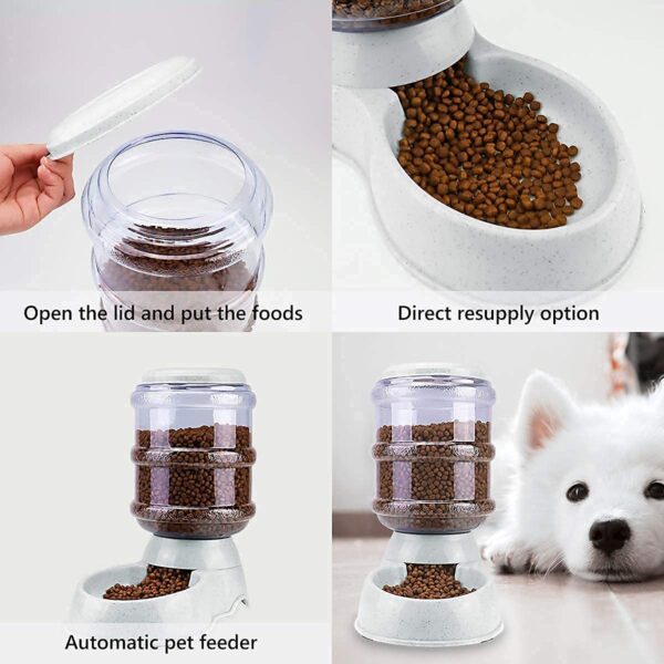 71389xwl-yS._SL1200_.jpg Divik Pet Feeder Food Dispenser Station - Replenish Pet Food...